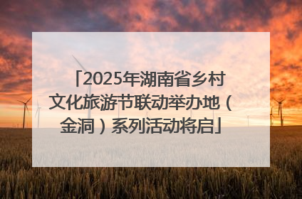 2025年湖南省乡村文化旅游节联动举办地（金洞）系列活动将启