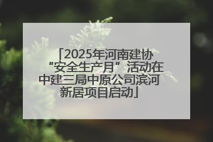 2025年河南建协“安全生产月”活动在中建三局中原公司滨河新居项目启动