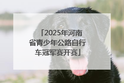 2025年河南省青少年公路自行车冠军赛开赛