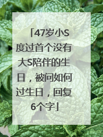 47岁小S度过首个没有大S陪伴的生日，被问如何过生日，回复6个字