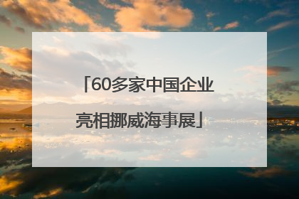 60多家中国企业亮相挪威海事展