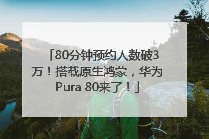80分钟预约人数破3万！搭载原生鸿蒙，华为Pura 80来了！