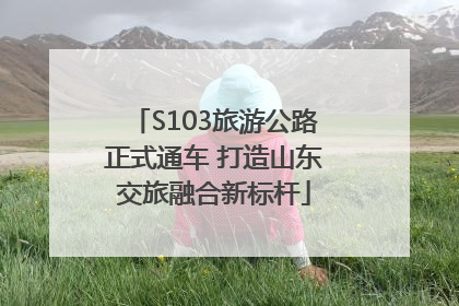 S103旅游公路正式通车 打造山东交旅融合新标杆